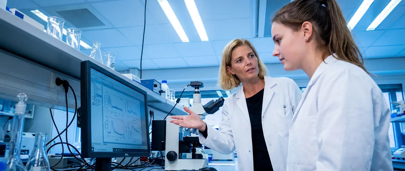 Prof.ssa Magda Mensi impegnata nella ricerca scientifica